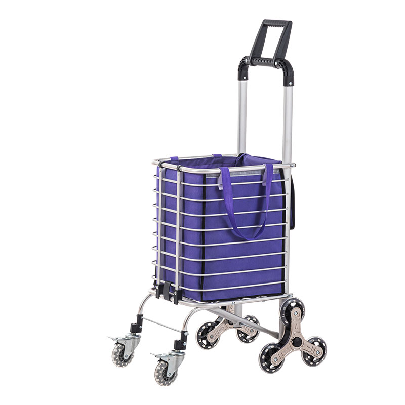 8 wili kika Aluminiomu Alloy tio Trolley fun rira pẹlu apo